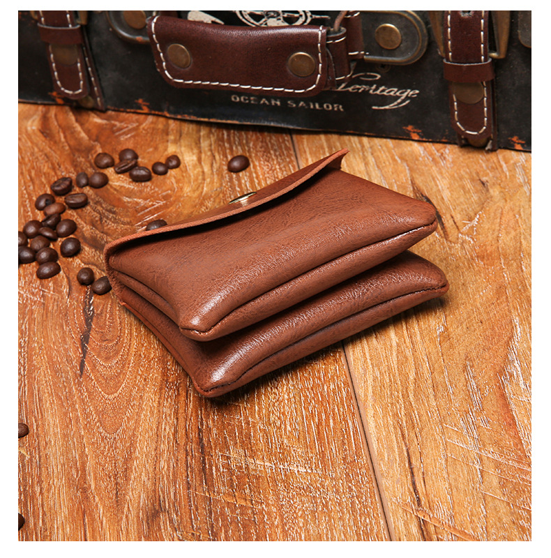 Unisex Solid Color Pu Leather Flip Cover Coin Purses display picture 4