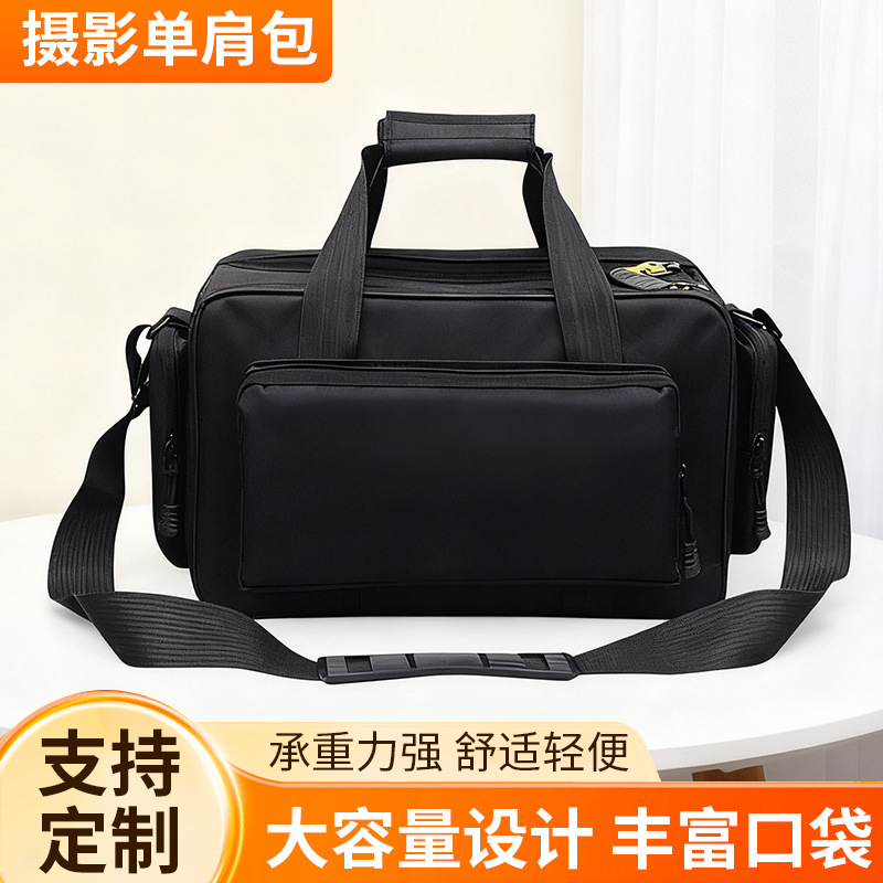 Professional Photography Bag Fiber Optic Pickup Camera Backpack Tool Satchel Outdoor Storage Shoulder Satchel Black Waterproof Bag