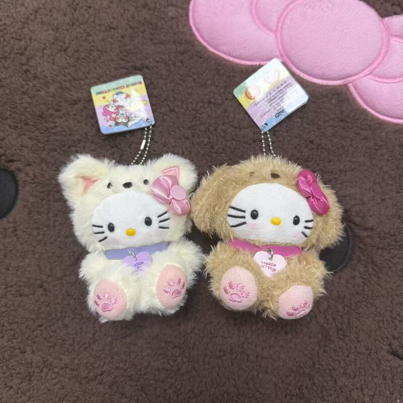 Second-Hand Curly Teddy Plush Pendant Hellokitty Bag Doll Backpack Decoration Small Toy Kt Accessories