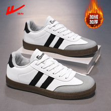 加绒德训鞋女款2025冬季新款百搭外穿保暖加绒鞋轻便休闲男鞋