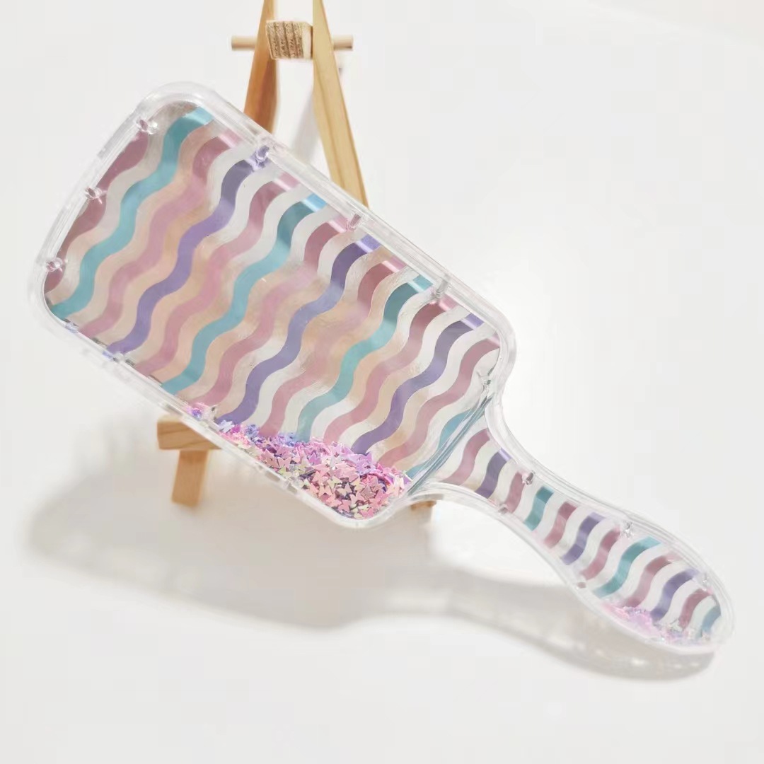 Geometric Pattern Exaggerated Geometric Plastic Hair Combs 1 Piece