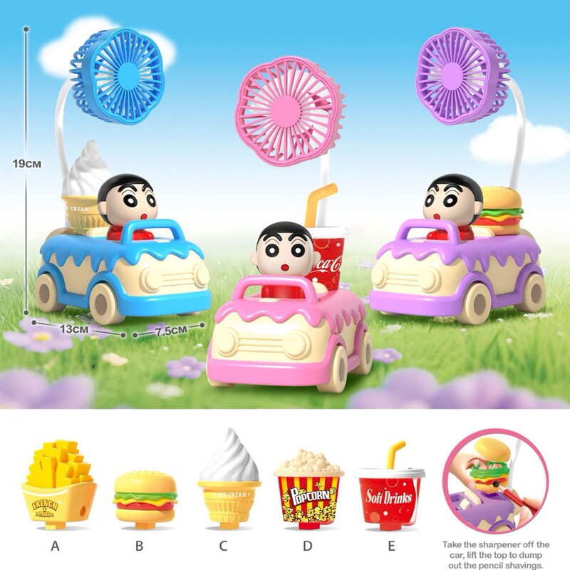 Cartoon New Cute Snack Cart Small Table Lamp with Pencil Sharpener Student High School Dormitory Desktop Decoration Night Light