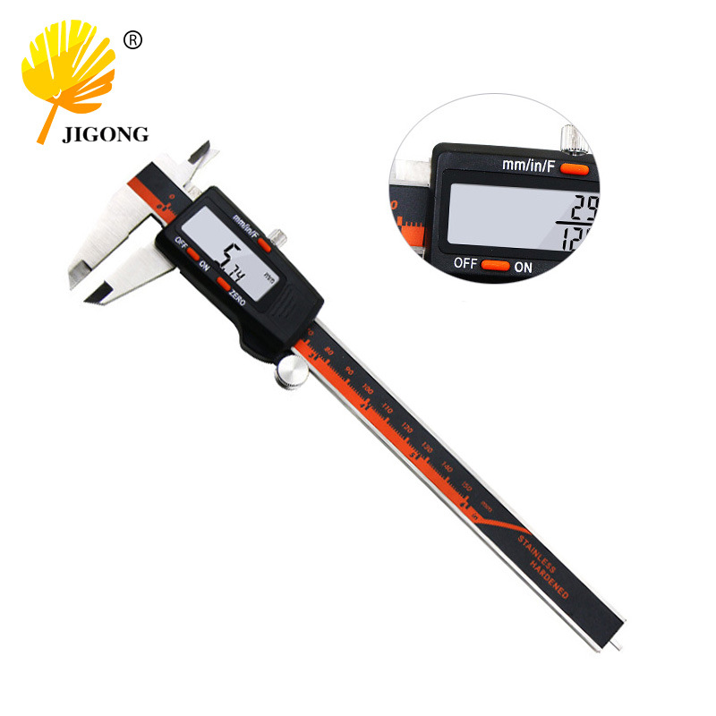 0-150mm不锈钢尺身 塑料表头数显卡尺 数显电子高精度游标卡尺