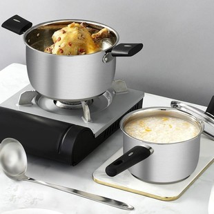 Orb-362 Stainless Steel Soup Pot, Milk Pot, and Ladle Three-Piece Kitchenware Set Orb-362 Business Membership Gift