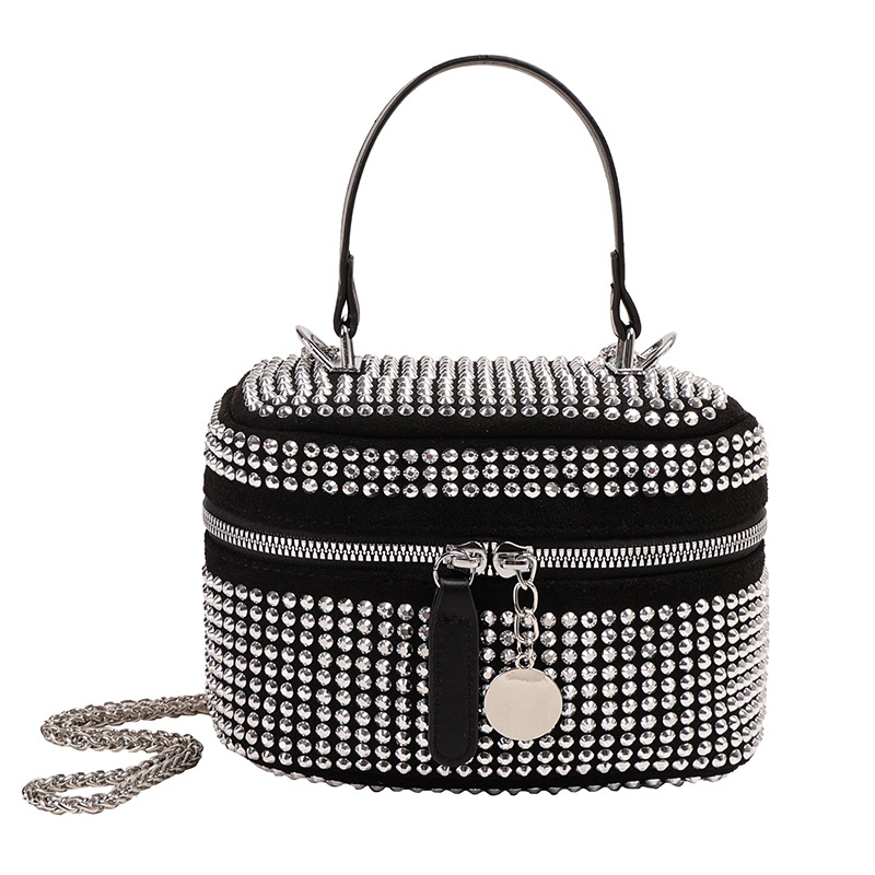 2023 bolso de diamantes de imitación diseño de nicho cadena crossbody bolso de gran capacidad para niñas personalizado ins bolsa de cosméticos