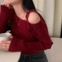 绝美长袖露肩显瘦毛衣