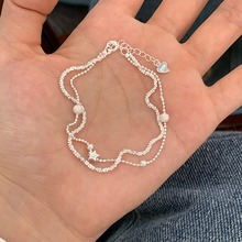 韩风碎银满天星双层星星手链夏季女高级感气质百搭可爱手环批发