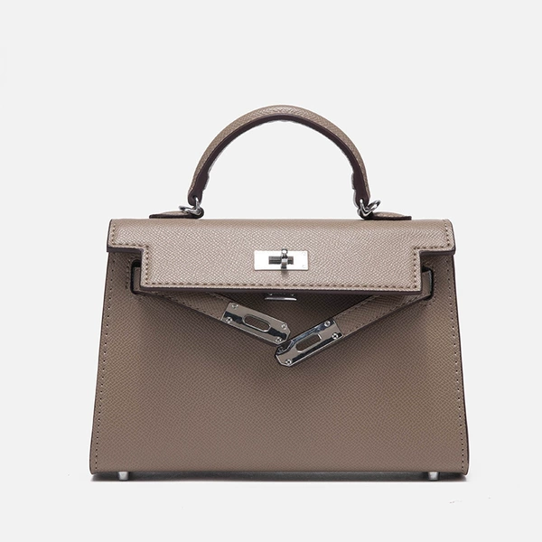 Palm pattern khaki silver buckle