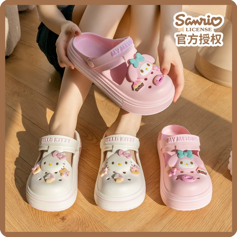 Hello Kitty, детская обувь, стягивающееся для девочки, тапочки, семейный стиль
