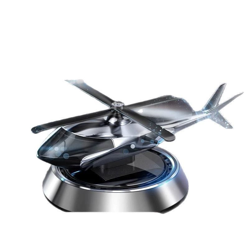 Rotating airplane solar-powered, aromatherapy for auto, helicopter, perfume