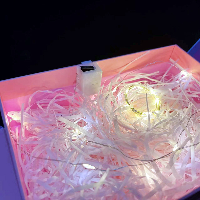 Hook open lid bright gift box copper wire lantern string button string lamp automatic bright atmosphere lamp strip
