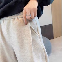 小个子加绒哈伦裤女秋冬款2025春季新款宽松百搭休闲加厚卫裤