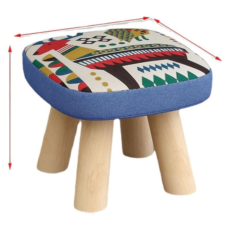 Caricatura infantil encantadora comida creativa pequeño banco pequeño taburete casero taburete de madera sólida baja sofá taburete silla de bebé