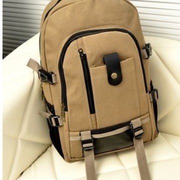 Directo de fábrica casual Deportes hombres mochila de lona mochila de estudiante de secundaria mochila de viaje al aire libre