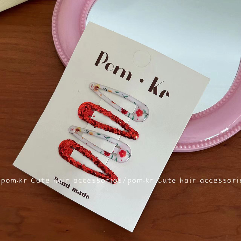 Pinzas BB infantiles con lentejuelas – colores vibrantes, para flequillo/cabello fino