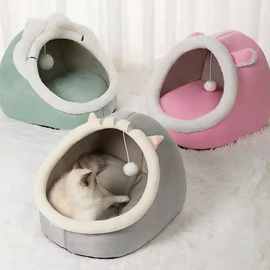 秋冬款半封闭猫窝保暖狗窝宠物窝猫床四季通用宠物用品现货批发