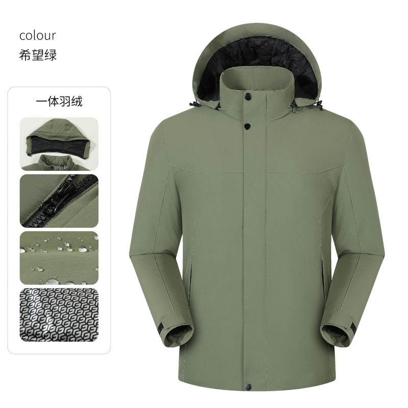 Otoño y invierno impermeable chaqueta de viento hombre trajes de trabajo transfronterizos chaqueta de trabajo exterior personalizada función al aire libre vestir plumón interior