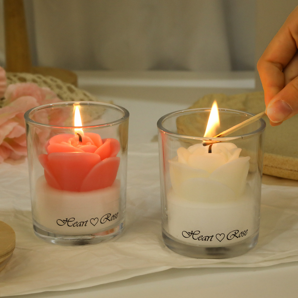 Velas perfumadas en forma de rosa al por mayor regalos creativos para el día de San Valentín para el hogar fragancias acompañadas de adornos de velas a través de la frontera image 4
