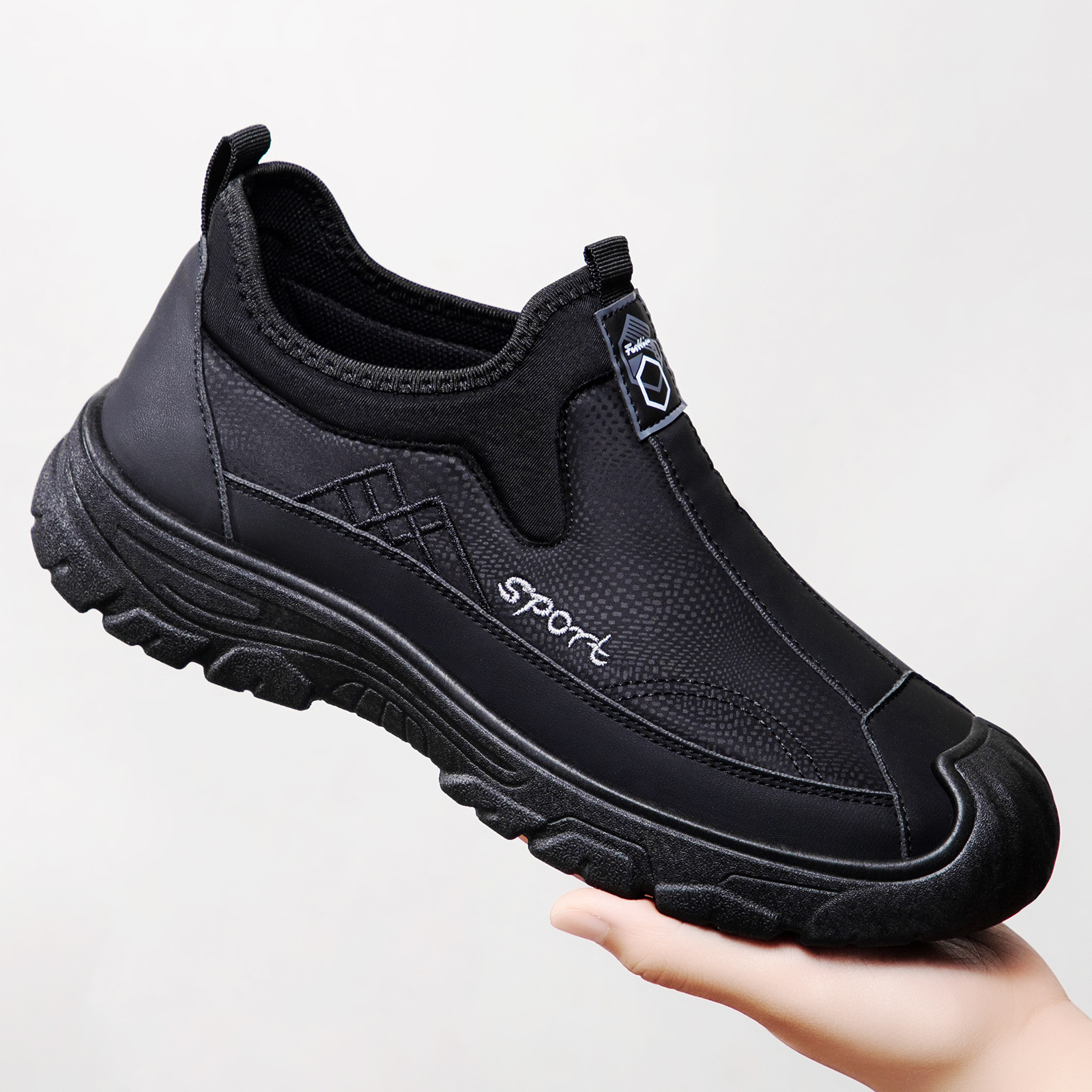 Zapatos de hombre primavera zapatos casuales superficiales zapatos de zapato único con suela blanda zapatos de suela gruesa cómodos al aire libre zapatos de papá