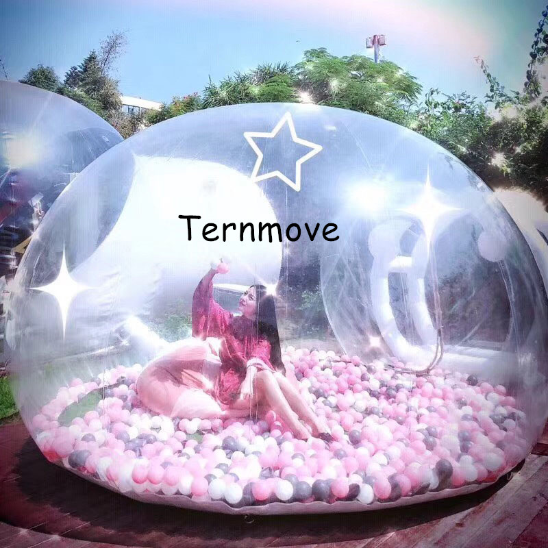 充气泡泡屋透明星空帐篷户外酒店山景区庄露营网红充气气柱帐篷