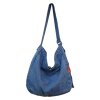 Denim shopping bag, retro trend capacious one-shoulder bag, shoulder bag, 2021 collection