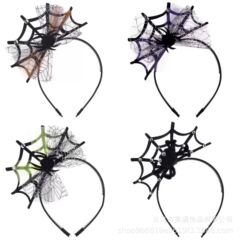 ハロウィンパーティーレース蜘蛛の巣ヘッドバンド面白い雰囲気ホリデーヘッドバンド漫画蜘蛛の巣ヘッドバンド