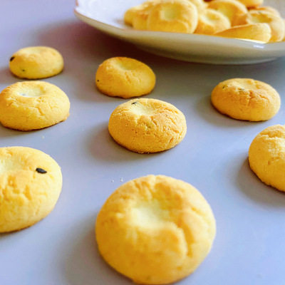 廠家直發波樂咪膳食纖維小蛋酥休閑零食酥性餅幹80g/罐壹件代發