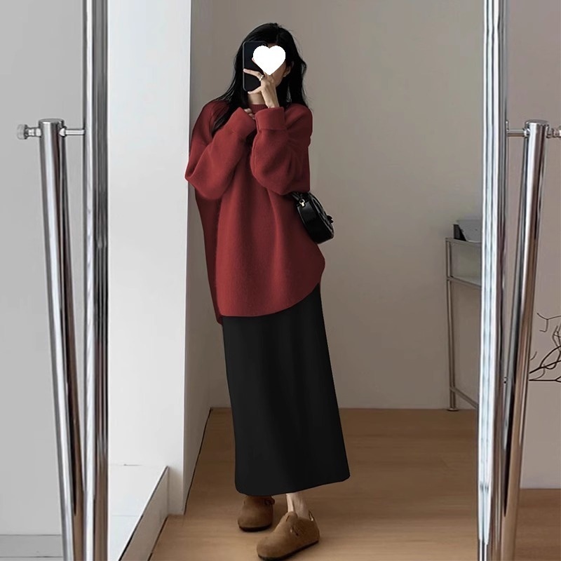 独特绝美小套装冬装气质穿搭一整套高级感入冬圣诞高知穿搭裙子女|undefined