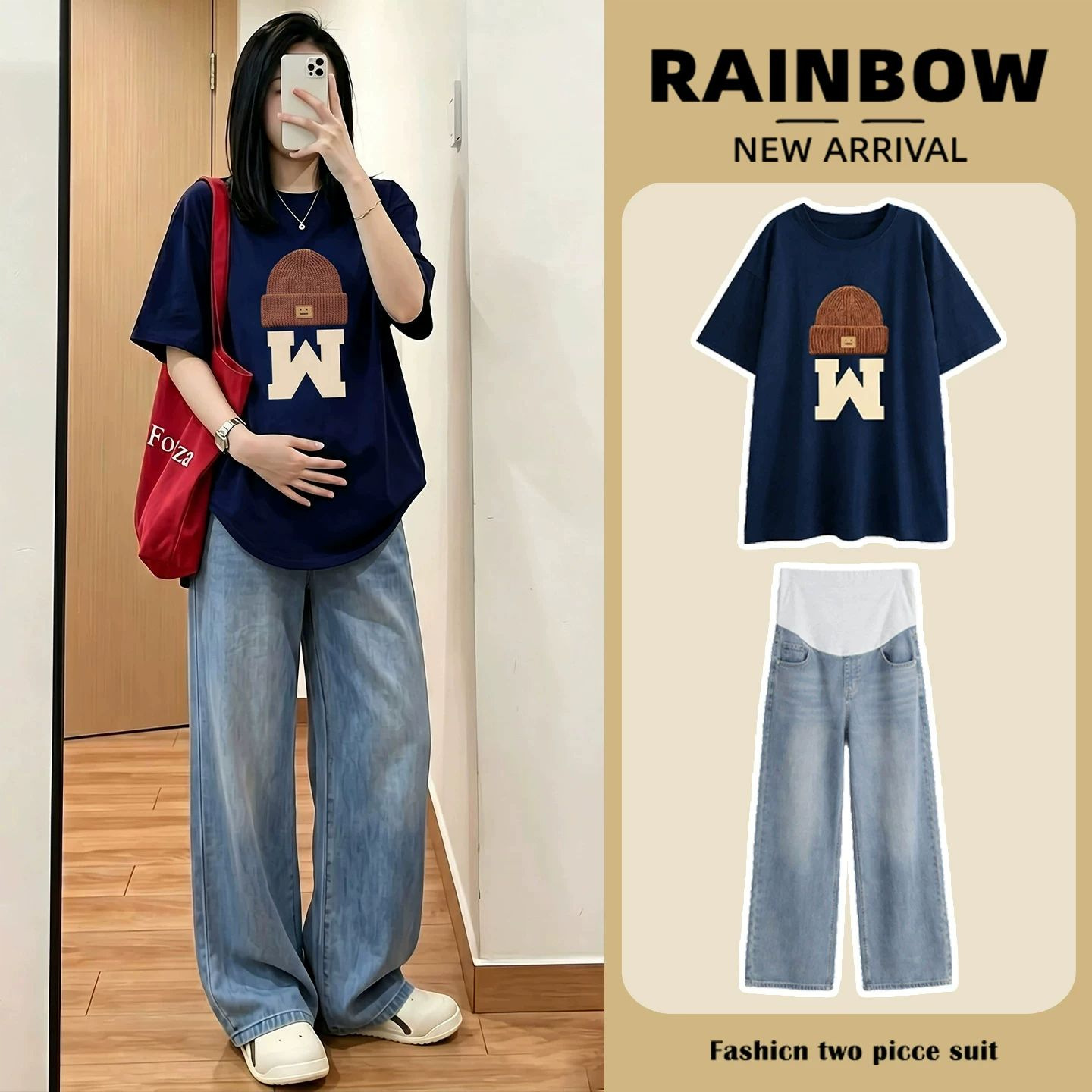 Thin T-shirt for pregnant for leisure