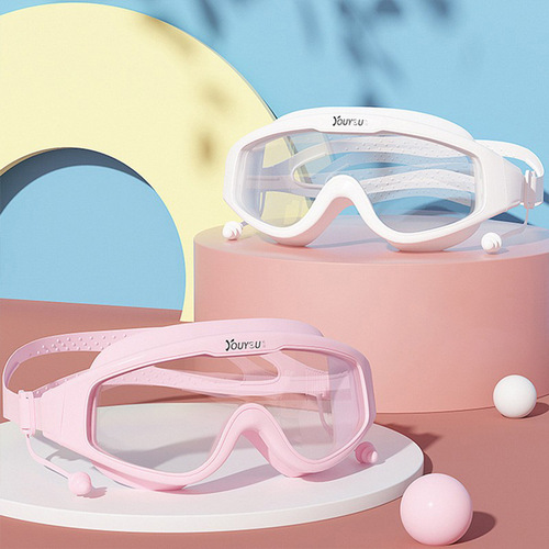 You Swimming Goggles Waterproof, Anti-fog, Myopia, Large Frame One-piece Earplugs, Glasses for Men and Women, Professional Diving and Swimming Equipment Wholesale