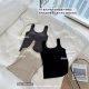 plus size Lengthened Pure Cotton Vest for Women with Chest Pad Inner Cover Navel Latex Cup Integrated Outer Wear Top A8118