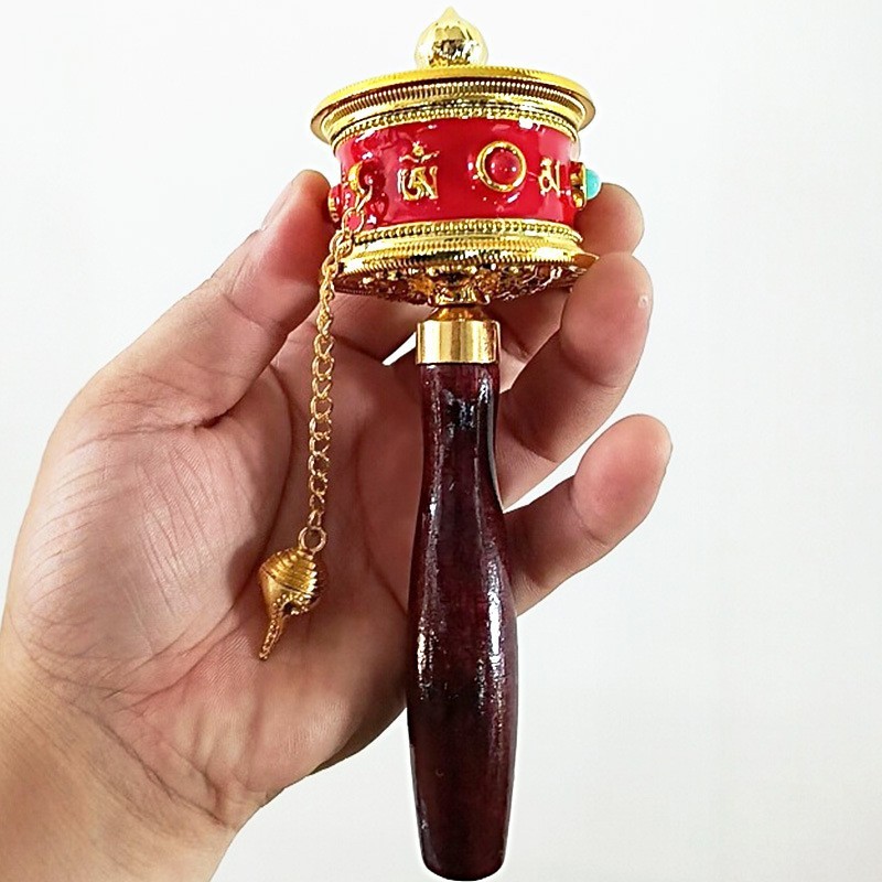 手回し式レトロ経典回転筒ハンドル、旅行写真撮影用装飾品、卸売、中国風、エスニックスタイル、メタルペンダント付き|undefined