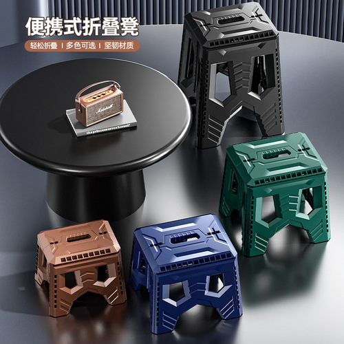 Thickened Foldable Stool Plastic Outdoor Foldable Chair Portable Picket Bench Fishing Camp Chair Small stool Art student Camping Chair