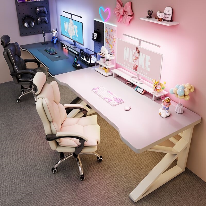 Desk, Bedroom, Simple Desktop Home Desk, Simple Office Desk, Double Computer Desk, Work Desk, Couple's Gaming Desk Desk, Bedroom, Simple Desktop Home Desk, Simple Office Desk, Double Computer Desk, Work Desk, Couple's Gaming Desk