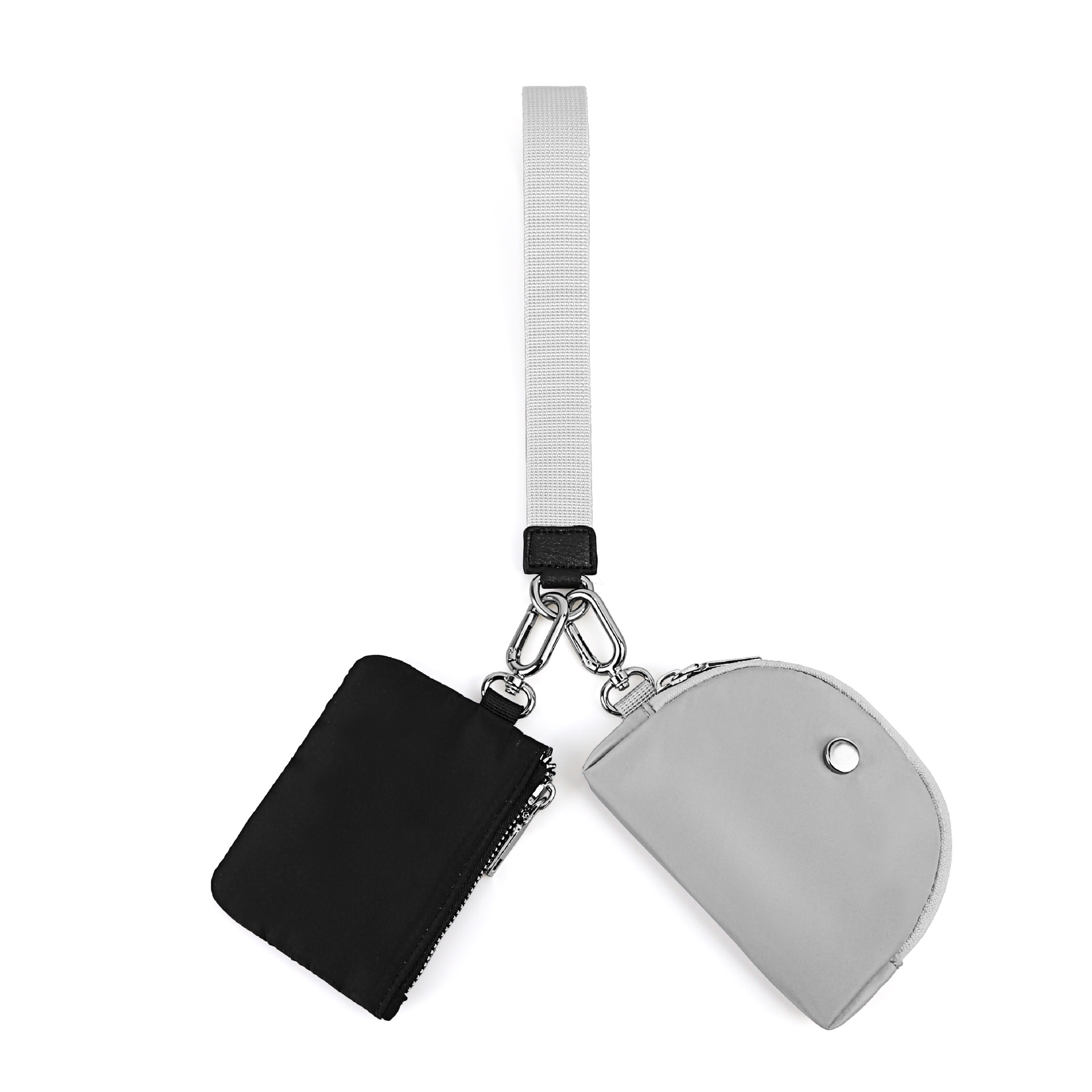 82g Weight Polyester Lining Material Zipper Closure Type Coin Purse Bags Type 1 Piece Quantity Daily Occasion Nylon Material Solid Color Pattern All Seasons Season Unisex Gender Simple Style Style Semicircle Shape Pink + White Black Black Gray Nylon Solid Color Semicircle Clutches 29