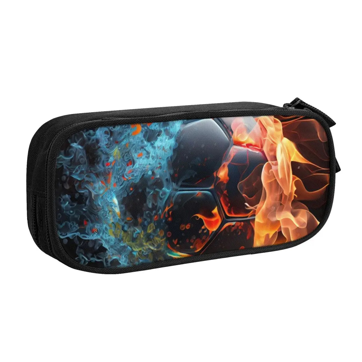 Fábrica fuente de bolsas de bolsillo de fútbol de una sola capa de poliéster caja de lápiz cuadrada de gran capacidad de bolsas de papel de estudiantes de baloncesto