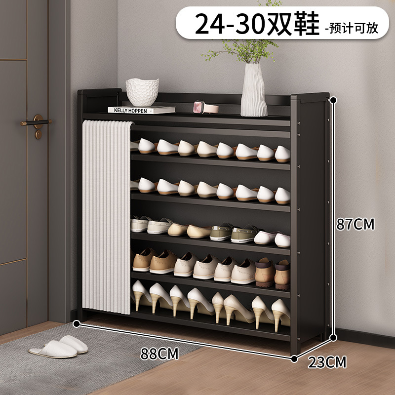 Estante de almacenamiento de almacenamiento para sala de estar doméstica sin instalación de porta de entrada del gabinete de zapatos multicapa estante de almacenamiento de suelo simple