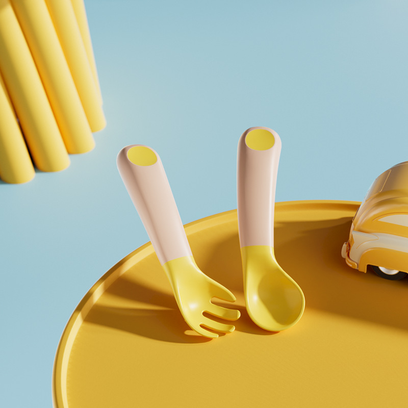 Toukie cuchara de tenedor para niños creativos PP dibujos animados lindo bebé gordo tenedor cuchara traje bebé entrenamiento suplemento alimenticio cuchara