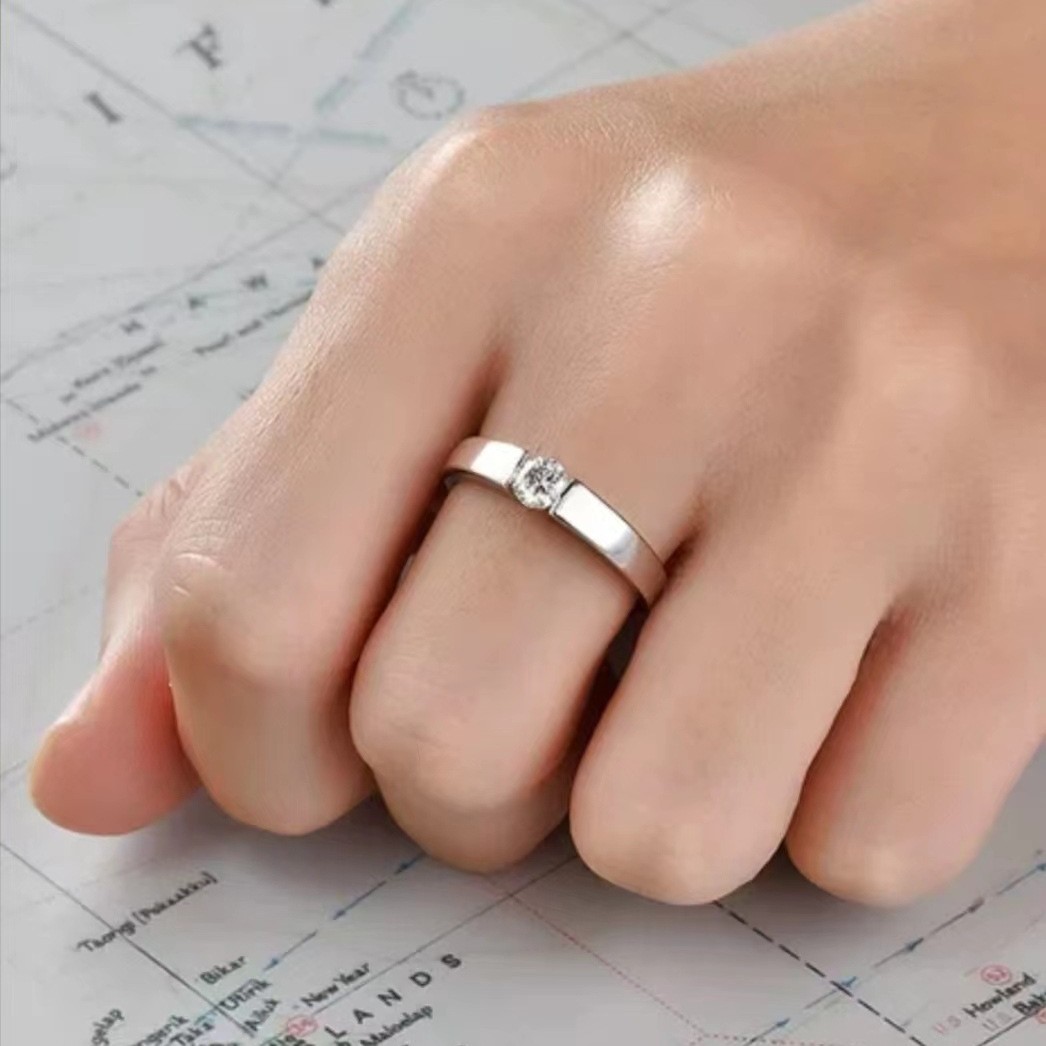 European and American Export Aliexpress Live Broadcast Hot Sale Domineering and Noble Glossy Ring Classic Fashion Men's Ring Jewelry Wholesale