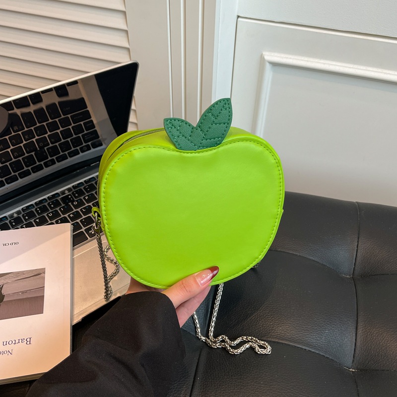 Bolsa tiracolo em forma de maçã para meninas bolsa de ombro fruta_voghion.com