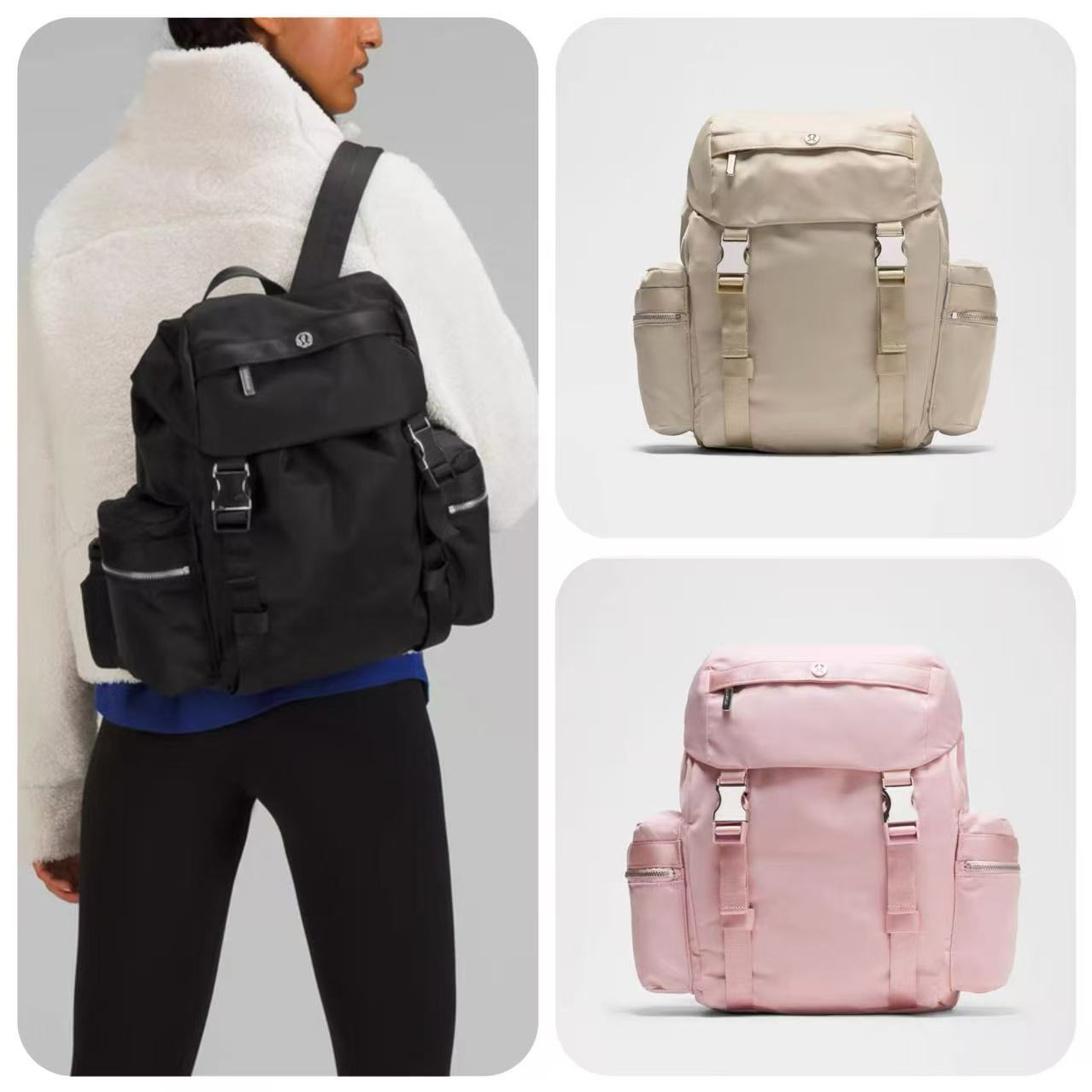 Lululemon14L Bomb Backpack, Lululemon Cap Backpack, Large-Capacity Sports Travel Bag for College Students