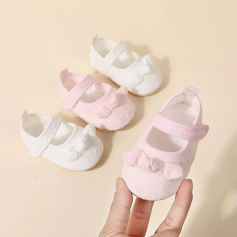 春季新款韩版蝴蝶结公主鞋婴幼儿防滑软底学步鞋现货批发