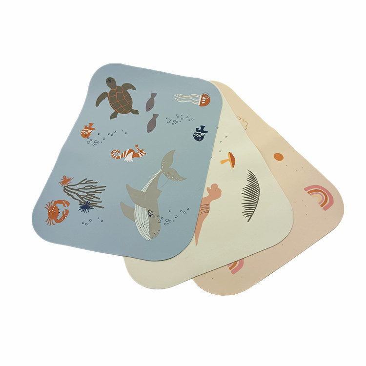 Cojín de almuerzo de silicona de dibujos animados a prueba de agua a prueba de aceite almuerzo de estudiantes a prueba de quemaduras resistente a altas temperaturas cojín de mesa aislante de comida occidental cojín personalizado