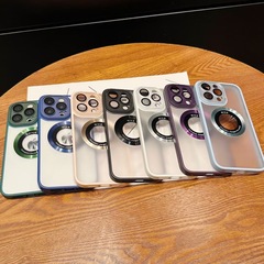 新款磨砂金屬護鏡適用14PROMAX手機殼蘋果13超薄膚感磁吸手機殼12