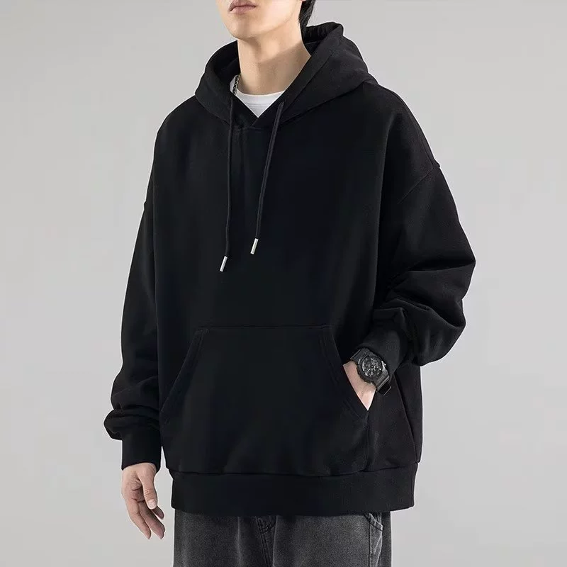 Модный универсальный мужской свитер с капюшоном, зимнее Свободное пальто, модная толстовка, Молодежный Новый пуловер, топ, мужская одежда