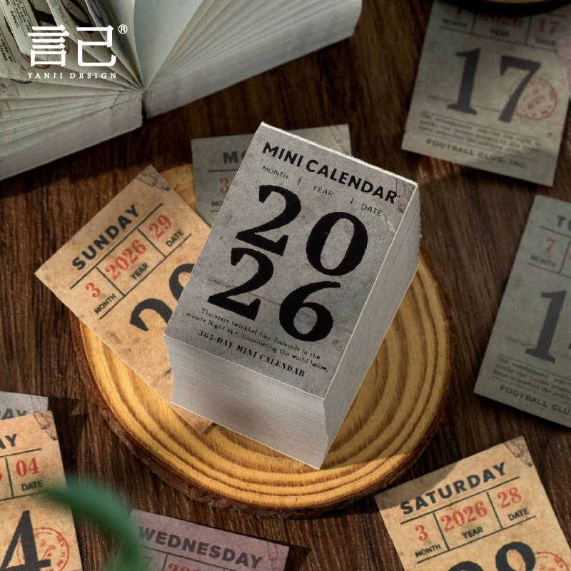 Small calendar, sticker, 2026 years