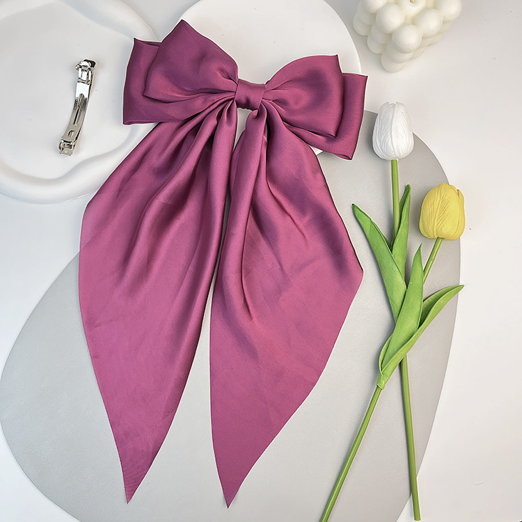 Women's Sweet Bow Knot Satin Hair Clip display picture 17