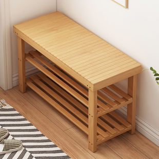 Shoe Rack, Shoe Cabinet, Shoe-Changing Bench, Entryway Shoe Cabinet Bench Integrated with Seating, Household Long Bench, Shoe-Wearing Bench Style, Mengnuo