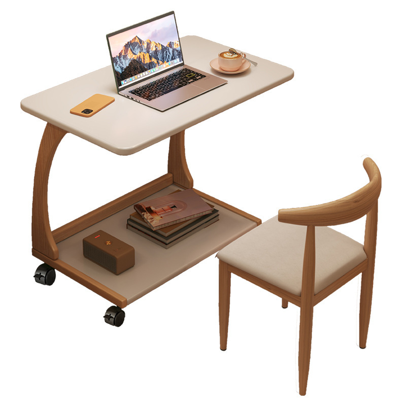 Mesa de noche, mesa pequeña extraíble, mesa de computadora simple, dormitorio, escritorio para el hogar, dormitorio de estudiantes, mesa de estudio, patas de madera maciza