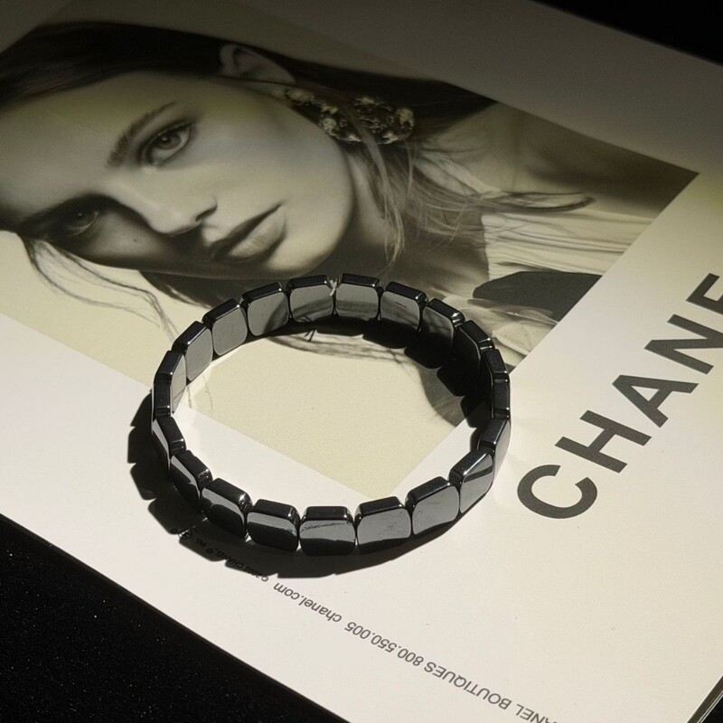 Cross-Border Popular Hematite Black Gallstone Energy Stone Magnetic Bracelet Men's Fashion Geometric Beads Unisex Cross-Border Popular Hematite Black Gallstone Energy Stone Magnetic Bracelet Men's Fashion Geometric Beads Unisex